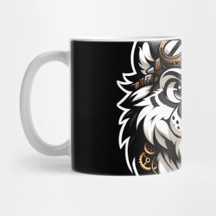 Steampunk Anthro Furry Lion Art Mug